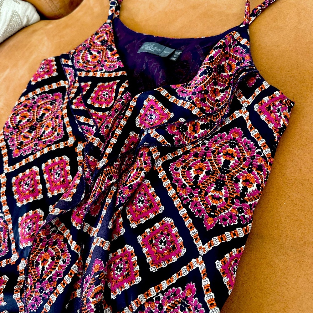 Printed Strapless blouse